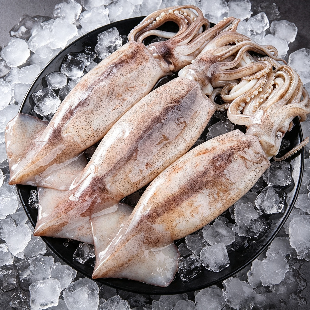 Frozen Whole Large Squid – Clean Body, Tender Flesh