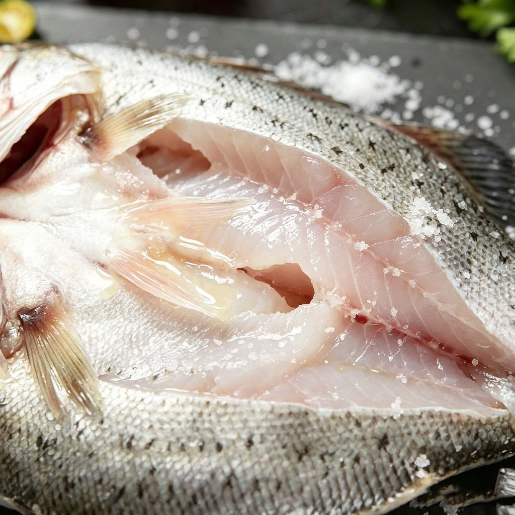 Frozen Split Sea Bass – Pre-Cleaned, Firm White Flesh
